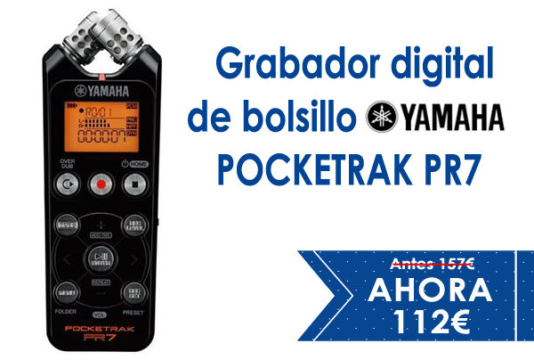 Hazen lanza oferta en el grabador digital de bolsillo Yamaha POCKETRAK PR7